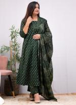 Cotton Green Daily Wear Printed Readymade Salwar Suit